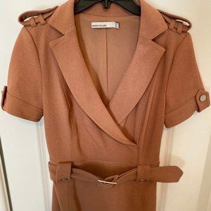 Karen Millen Camel Trench Coat-Style Dress